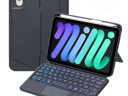 Split Type Bluetooth Keyboard Leather Case For Ipad Mini6 With Touch Backlight-1915198220112367623