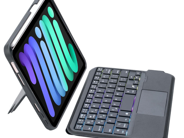 Split Type Bluetooth Keyboard Leather Case For Ipad Mini6 With Touch Backlight-1915198220112367617