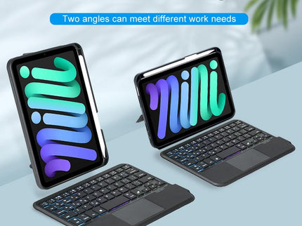 Split Type Bluetooth Keyboard Leather Case For Ipad Mini6 With Touch Backlight-1915198220112367622