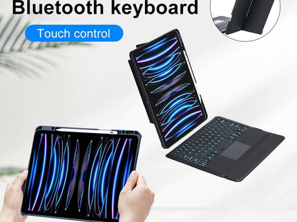 12.9 Ipad Pro Touch Backlight Bluetooth Keyboard Leather Case - Split Type 2022 / 2021 / 2020 / 2018-1915197568602738693