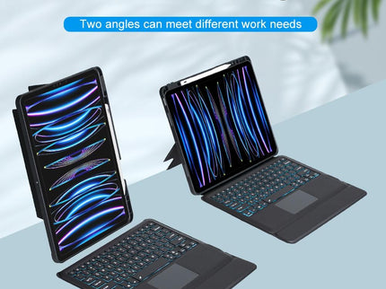 12.9 Ipad Pro Touch Backlight Bluetooth Keyboard Leather Case - Split Type 2022 / 2021 / 2020 / 2018-1915197568602738694