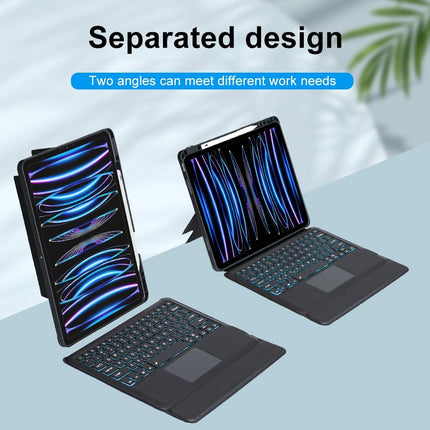 12.9 Ipad Pro Touch Backlight Bluetooth Keyboard Leather Case - Split Type 2022 / 2021 / 2020 / 2018-1915197568602738694