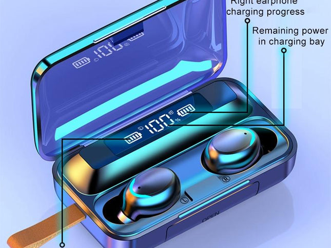 Jerry Solution Touch Bluetooth Earphones With Magnetic Charging Box - F9-5C-1915196701090648065