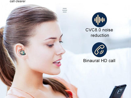 Wireless Noise-Cancelling Earbuds With Triple Display - Black-1915196733118353415