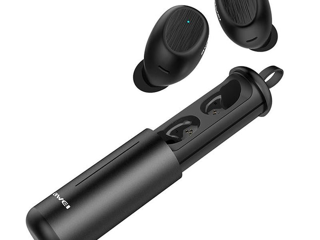 Wireless Sports Headset With Portable Charging Case - T55 Tws Bluetooth V5.0 Black-1915196738575142914