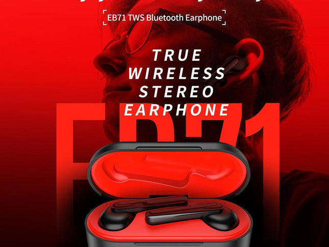 Waterproof Wireless Bluetooth Earphones - Stereo 5.0 - Black-1915196700071432194