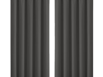2x Blockout Curtains Panels 3 Layers Charcoal-1910113270585495552