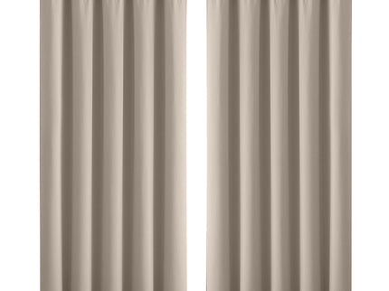 2x Blockout Curtains Panels 3 Layers Beige-1910113270048624640