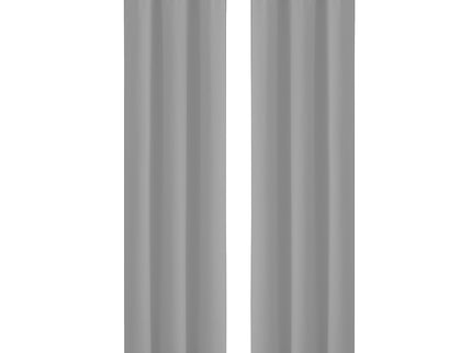 2x Blockout Curtains Panels 3 Layers Grey-1910113267234246656
