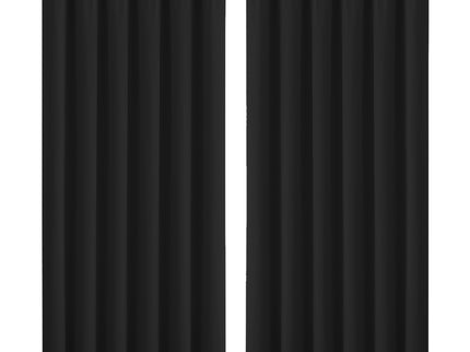 2x Blockout Curtains Panels 3 Layers Black-1910113272577789952