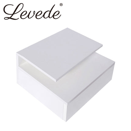 Levede 2x Bedside Tables Side Table White-1975420463836434432