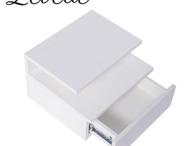 Levede 2x Bedside Tables Side Table White-1975420463836434433