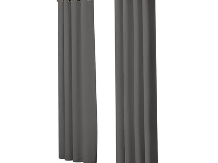 2x Blockout Curtains Panels 3 Layers Charcoal CD1003-132X213-GR-1910113266919673857