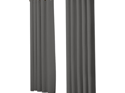 2x Blockout Curtains Panels 3 Layers Charcoal-1910113270585495553