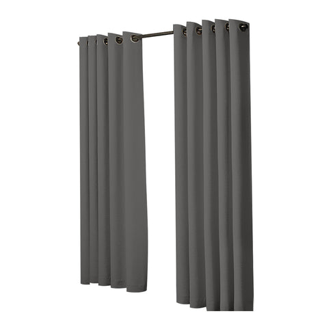 2x Blockout Curtains Panels 3 Layers Charcoal-1910113270585495553