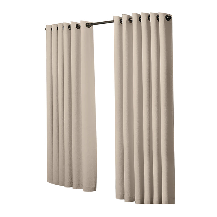 2x Blockout Curtains Panels 3 Layers Beige-1973194064174125057