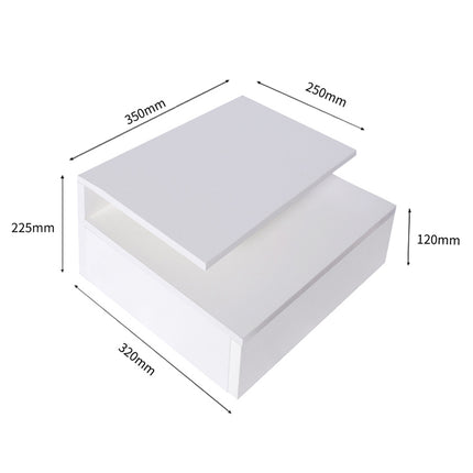 Levede 2x Bedside Tables Side Table White-1975420463836434434