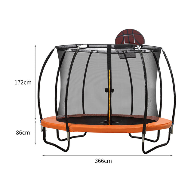 Centra 12FT Trampoline Round Trampolines 30 W-1864184467598479362