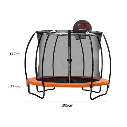Centra 10FT Trampoline Round Trampolines 40 W-1864184467468455938
