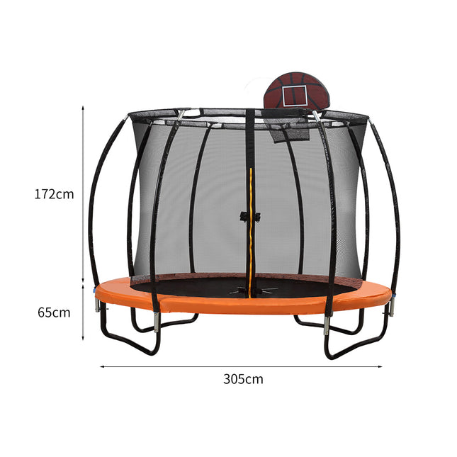Centra 10FT Trampoline Round Trampolines 40 W-1864184467468455938