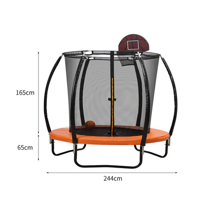 Centra 8FT Trampoline Round Trampolines-1864184468001132546