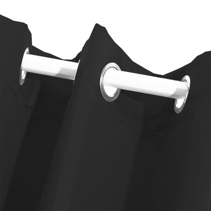 2x Blockout Curtains Panels 3 Layers Black-1975420490608676869