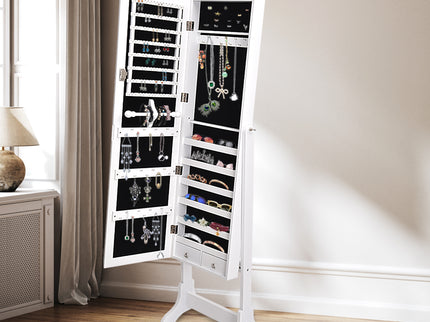 Levede Mirror Jewellery Cabinet Makeup-1917016722817290247