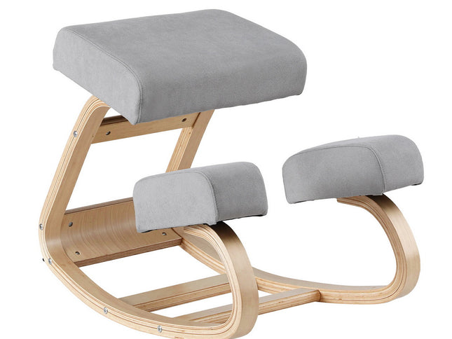 Artiss Kneeling Chair Ergonomic Posture Chair with Memory Foam Balance Stool for Home Office Gaming 120kg Weight Capacity Gray