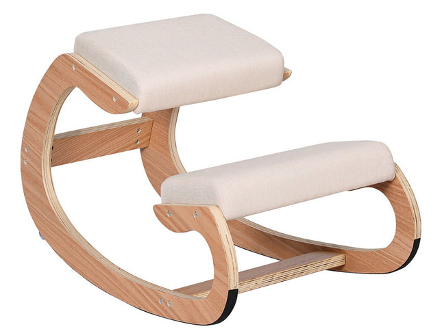 Artiss Kneeling Chair Ergonomic Posture Chair with Memory Foam Balance Stool for Home Office Gaming 120kg Weight Capacity Beige
