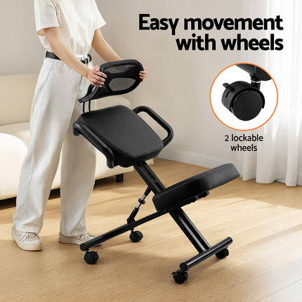 Artiss Kneeling Chair Ergonomic Office Home Knee Seat Posture Back Stretch Rest