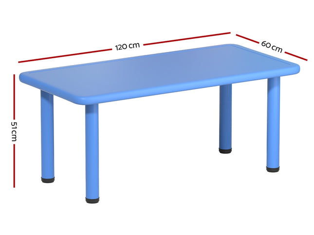 Keezi Kids Table Plastic Square Activity Study Desk 60X120CM