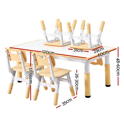 1 Keezi Kids Table and 4 Chairs Set Graffiti