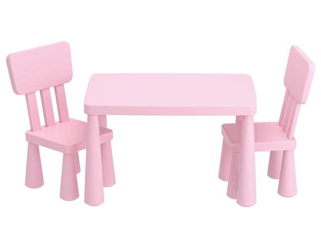 1 Keezi Kids Table and 2 Chairs Set Pink