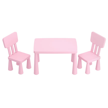 1 Keezi Kids Table and 2 Chairs Set Pink