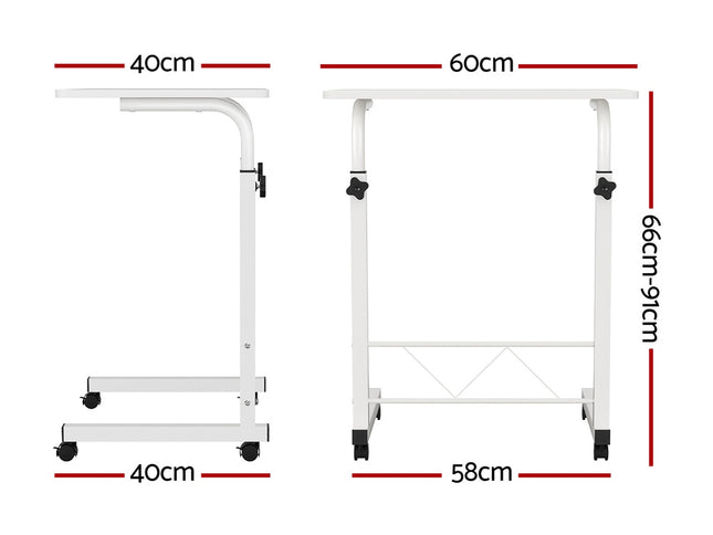 Artiss Laptop Desk Table Adjustable 60CM White
