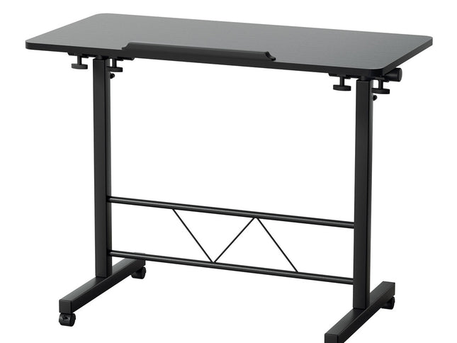 Artiss Laptop Desk Table Height Adjustable Wooden Bed Side Tables 80CM Black