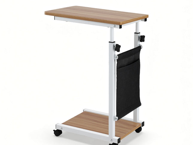 Artiss Laptop Desk Height Adjustable Mobile Workstation Computer Desks 48CM Oak