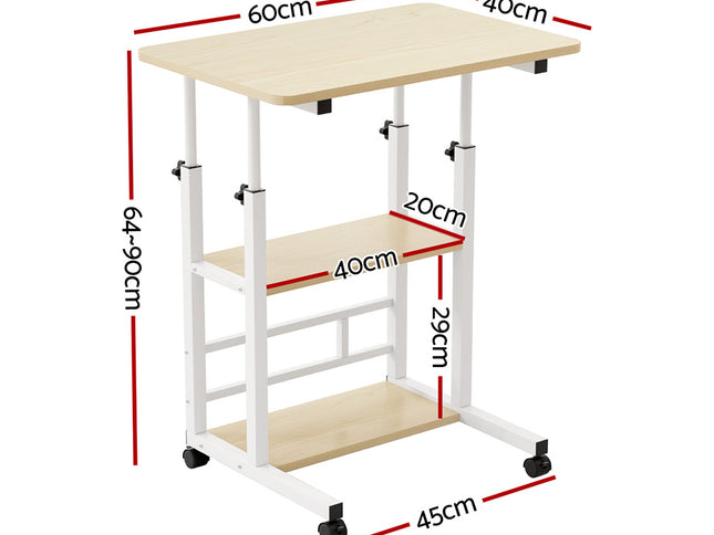Artiss Laptop Desk Height Adjustable Mobile Workstation Computer Desks 60CM