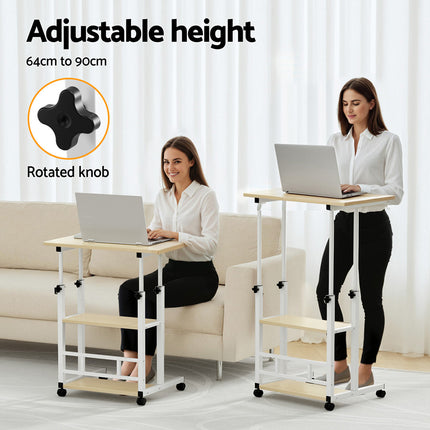 Artiss Laptop Desk Height Adjustable Mobile Workstation Computer Desks 60CM