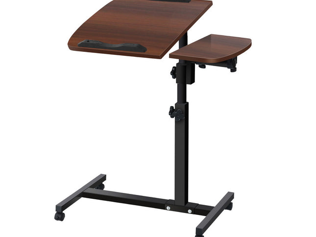 Artiss Laptop Desk Table Fan Cooling Walnut 60CM
