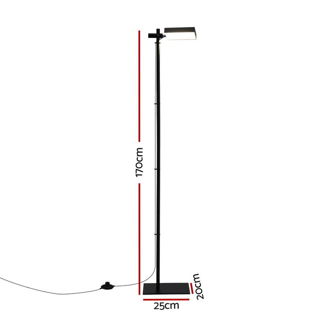 Artiss LED Floor Lamp, Modern Reading Lamp 360ÔΩû Rotating Adjustable Light Head,12W Standing Lamp for Living Room, Bedroom Office