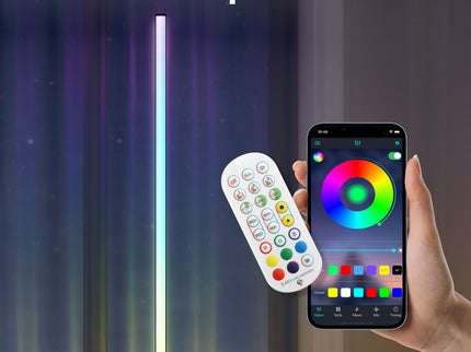 Artiss RGB LED Floor Lamp Remote Control Corner Light Stand Gaming Room 150CM