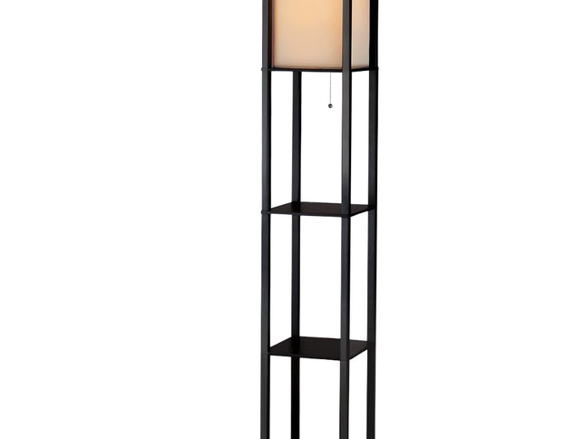 Artiss Floor Lamp 3 Tier Shelf Shelf Storage LED Light Stand Home Room Vintage Black
