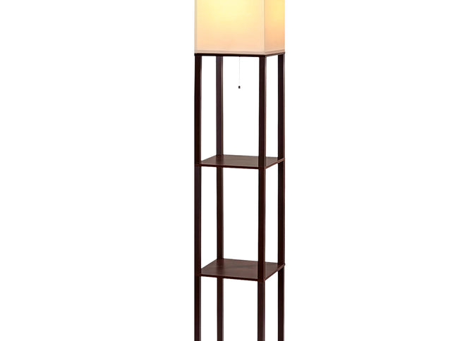 Artiss Floor Lamp 3 Tier Shelf Storage LED Light Stand Home Room Vintage White