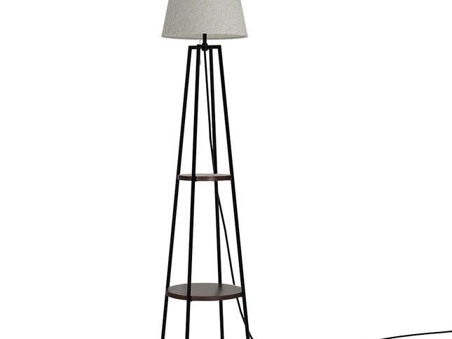 Artiss Floor Lamp 2 Tier Shelf Storage LED Light Stand Home Living Room Upright