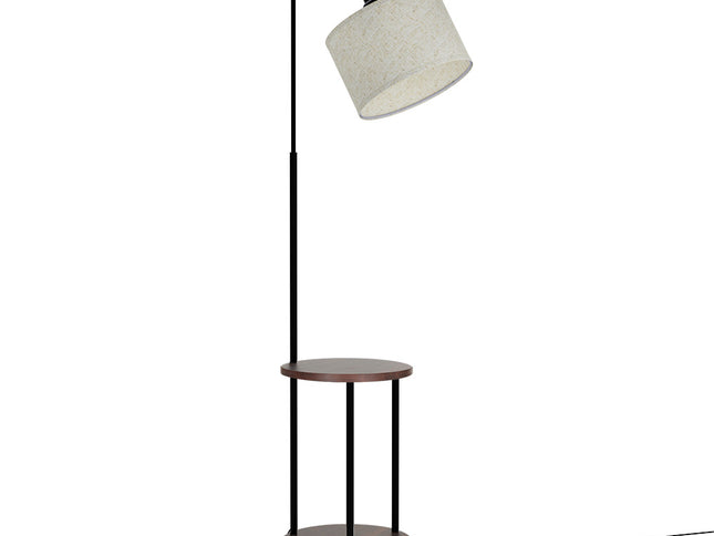 Artiss Floor Lamp 2 Tier Shelf Storage LED Light Stand Home Room Adjustable Head