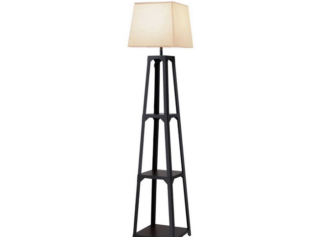 Artiss Floor Lamp 3 Tier Shelf Storage LED Light Stand Home Room Vintage White