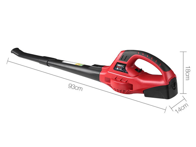 Giantz 20V Cordless Leaf Blower Garden Lithium Electric Battery Nozzles 2-Speed