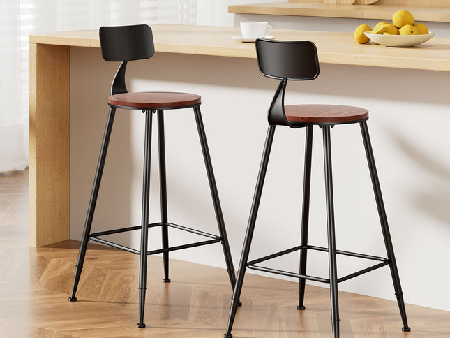 Artiss 2x Bar Stools Vintage Metal Chairs