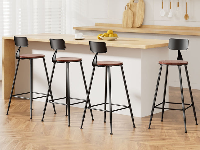 Artiss 4x Bar Stools Vintage Metal Chairs